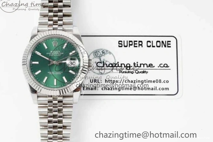 MiroTime 1220 Functional DateJust 41mm 126334 DIWF 1:1 Best Edition 904L Steel Green Sunburst Dial on Jubilee Bracelet SA 2305